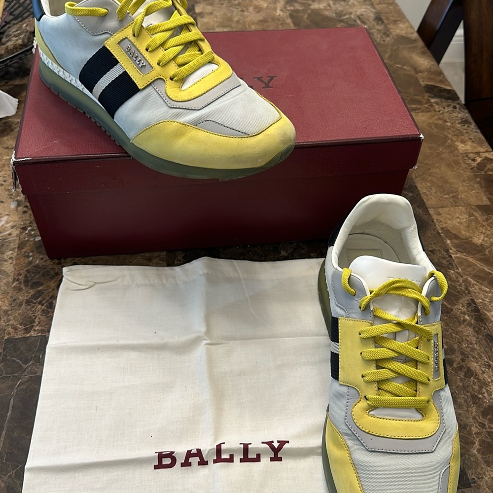 Bally.Size 10. Grey & Yellow